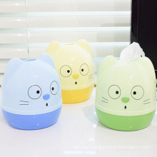 Cute Cat Design Fashionable Plastic Tissue Box (ZJH030)